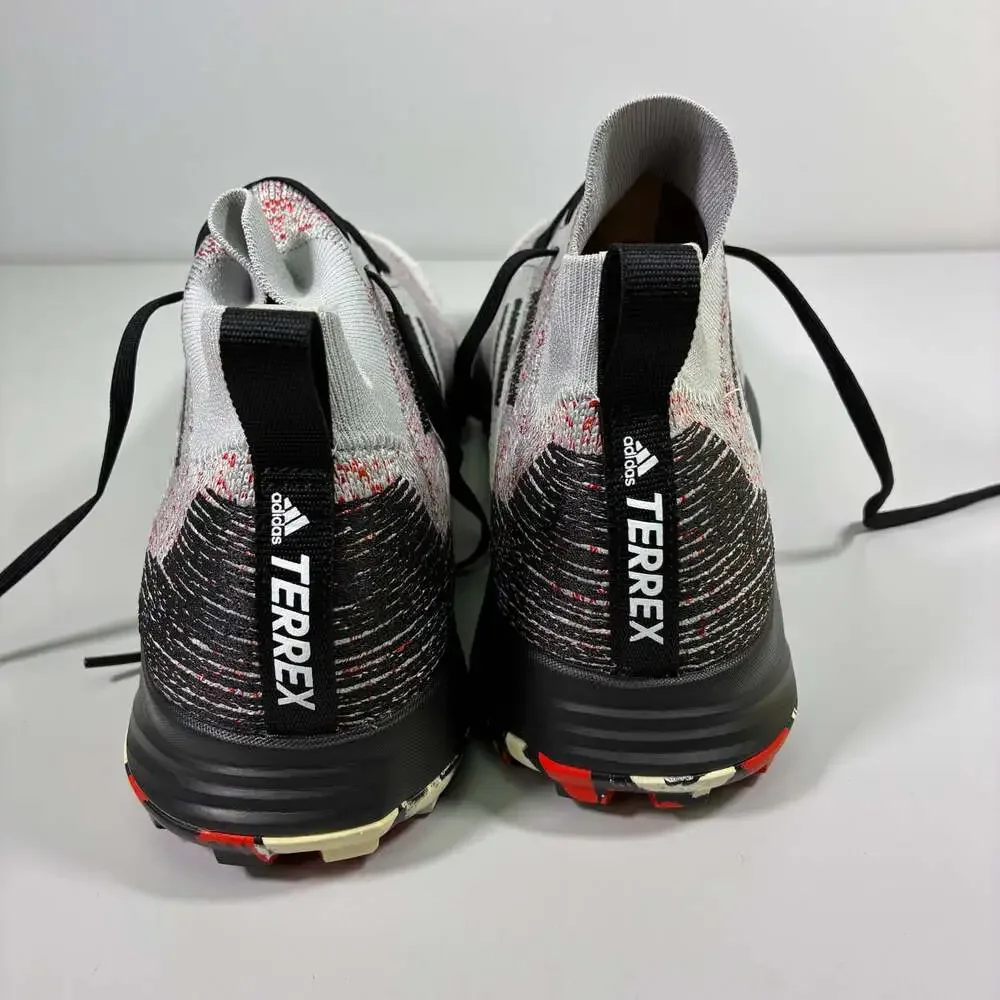 Adidas Terrex Two Parley White Solar Red Trail Running Shoes FW7415